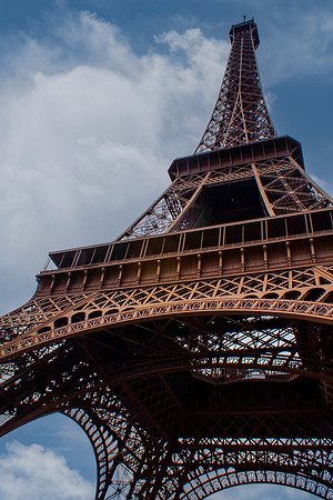 Beneath the Eiffel Tower